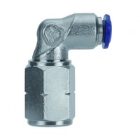AIGNEP NP BRASS PUSH-IN FITTING&lt;BR&gt;1/4&quot; TUBE X 1/4&quot; NPT FEMALE SWIVEL ELBOW