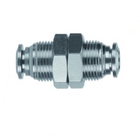 AIGNEP NP BRASS PUSH-IN FITTING&lt;BR&gt;1/8&quot; TUBE UNION BULKHEAD