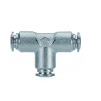 89230-04 AIGNEP NP BRASS PUSH-IN FITTING<BR>1/4" TUBE UNION TEE