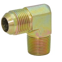 EBC64F PATRIOT BRASS FITTING<BR>1/4" NPT MALE X 3/8" 37DEG JIC MALE ELBOW