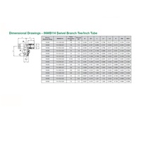 INWB114-102-021 NUMATICS/AVENTICS NP BRASS PUSH-IN FITTING<BR>1/2" TUBE X 1/4" UNIV MALE SWIVEL BRANCH TEE