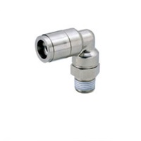 KL10-02 PISCO BRASS PUSH-IN FITTING<BR>10MM TUBE X 1/4" BSPT MALE ELBOW (SPLATTER PROOF)