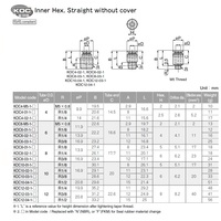 KOC10-03-1 PISCO NP BRASS PUSH-IN FITTING<BR>10MM TUBE X 3/8" R MALE (INNER HEX)  W/COVER