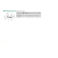 NB104-006-007 NUMATICS/AVENTICS NP BRASS PUSH-IN FITTING<BR>6MM TUBE X M7 MALE