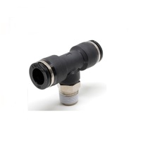 PISCO PLASTIC PUSH-IN FITTING&lt;BR&gt;10MM TUBE X 1/4&quot; BSPT MALE BRANCH TEE