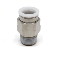 PISCO PLASTIC PUSH-IN FITTING&lt;BR&gt;1/2&quot; TUBE X 1/4&quot; BSPT MALE
