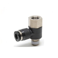 PISCO PLASTIC PUSH-IN FITTING&lt;BR&gt;10MM TUBE X 1/4&quot; BSPT MALE TRIPLE UNIVERSAL ELBOW