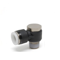 PISCO PLASTIC PUSH-IN FITTING&lt;BR&gt;1/2&quot; TUBE X 3/8&quot; NPT MALE UNIVERSAL ELBOW