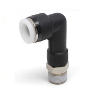 PISCO PLASTIC PUSH-IN FITTING&lt;BR&gt;1/2&quot; TUBE X 1/4&quot; NPT MALE EXT ELBOW