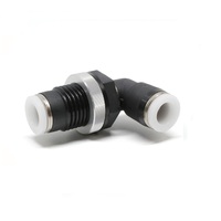 PISCO PLASTIC PUSH-IN FITTING&lt;BR&gt;1/2&quot; TUBE UNION BULKHEAD ELBOW