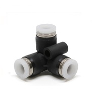 PISCO PLASTIC PUSH-IN FITTING&lt;BR&gt;1/4&quot; TUBE UNION TRIPOD ELBOW