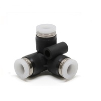 PVU1/4 PISCO PLASTIC PUSH-IN FITTING<BR>1/4" TUBE UNION TRIPOD ELBOW