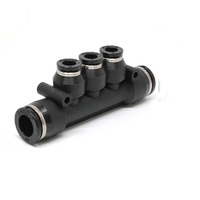 PKG10-8 PISCO PLASTIC MANIFOLD PUSH-IN FITTING<BR>10MM TUBE(2) X 8MM TUBE(3) TRIPLE UNION BRANCH