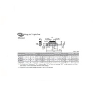 PKJ8-4 PISCO PLASTIC MANIFOLD PUSH-IN FITTING<BR>8MM PLUG-IN X 8MM TUBE X 4MM(3) TUBE TRIPLE TEE