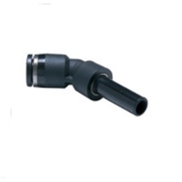 PLHJ10 PISCO MINI PLASTIC PUSH-IN FITTING<BR>10MM TUBE X 10MM PLUG-IN 45DEG ELBOW