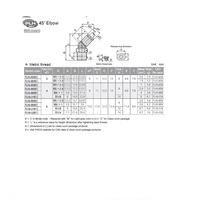 PLH6-M6M PISCO MINI PLASTIC PUSH-IN FITTING<BR>6MM TUBE X M6 MALE 45DEG ELBOW