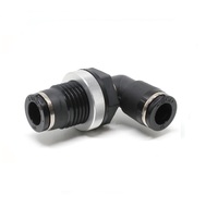 PISCO PLASTIC PUSH-IN FITTING&lt;BR&gt;10MM TUBE UNION BULKHEAD (FIXED)