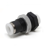 PISCO PLASTIC PUSH-IN FITTING&lt;BR&gt;1/4&quot; TUBE UNION BULKHEAD (FIXED)