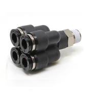 PISCO PLASTIC PUSH-IN FITTING&lt;BR&gt;1/8&quot; BSPT X 4MM TUBE MALE DBL BRANCH &quot;Y&quot;