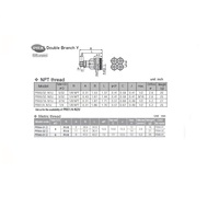 PRX3/16-N1U PISCO PLASTIC PUSH-IN FITTING<BR>1/8" NPT X 3/16" TUBE MALE DBL BRANCH "Y"