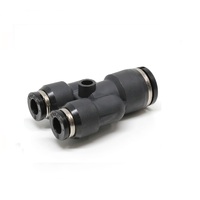 PISCO PLASTIC PUSH-IN FITTING&lt;BR&gt;1/4&quot; TUBE X 4MM TUBE(2) UNION &quot;Y&quot;