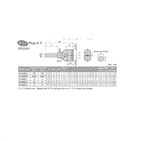 PYJ5/32M PISCO MINI PLASTIC PUSH-IN FITTING<BR>5/32" PLUG-IN X 5/32" TUBE "Y"