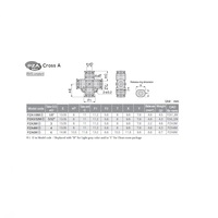 PZA4M PISCO MINI PLASTIC PUSH-IN FITTING<BR>4MM TUBE UNION CROSS