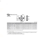 PZC1/2-3/8 PISCO PLASTIC PUSH-IN FITTING<BR>1/2" TUBE X 3/8" TUBE(3) UNION CROSS