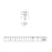 R412005431 NUMATICS/AVENTICS PLASTIC PUSH-IN FITTING<BR>6MM TUBE UNION "Y" (OVAL)