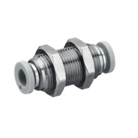NUMATICS/AVENTICS PLASTIC PUSH-IN FITTING&lt;BR&gt;1/2&quot; TUBE UNION BULKHEAD (OVAL)