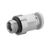 NUMATICS/AVENTICS PLASTIC PUSH-IN FITTING&lt;BR&gt;1/4&quot; TUBE X 1/8&quot; NPT MALE (INNER HEX) (OVAL)