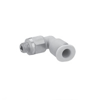 NUMATICS/AVENTICS PLASTIC PUSH-IN FITTING&lt;BR&gt;1/4&quot; TUBE X 1/8&quot; NPT MALE ELBOW (OVAL)