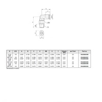 R432000358 NUMATICS/AVENTICS PLASTIC PUSH-IN FITTING<BR>1/8" TUBE X 10/32" UNF MALE ELBOW (OVAL)