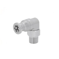 PISCO STAINLESS STEEL PUSH-IN FITTING&lt;BR&gt;6MM TUBE X 1/8&quot; BSPT MALE ELBOW