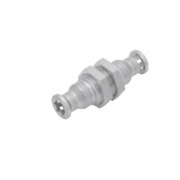 PISCO STAINLESS STEEL PUSH-IN FITTING&lt;BR&gt;16MM TUBE BULKHEAD UNION
