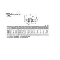 SSM16 PISCO STAINLESS STEEL PUSH-IN FITTING<BR>16MM TUBE BULKHEAD UNION