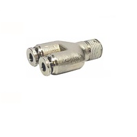 INB132-104-020F NUMATICS/AVENTICS NP BRASS PUSH-IN FITTING<BR>1/4" TUBE X 1/8" NPT MALE BRANCH "Y" (VITON)