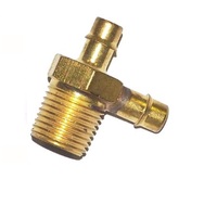 MEM-CO BRASS FITTING&lt;BR&gt;1/8&quot; NPT MALE X 1/8&quot; BARB RUN TEE