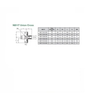 NB117-010-000 NUMATICS/AVENTICS NP BRASS PUSH-IN FITTING<BR>10MM TUBE UNION CROSS