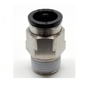 PISCO PLASTIC PUSH-IN FITTING&lt;BR&gt;10MM TUBE X 1/8&quot; BSPT MALE