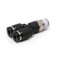 PISCO PLASTIC PUSH-IN FITTING&lt;BR&gt;10MM TUBE X 1/4&quot; BSPT MALE BRANCH &quot;Y&quot;