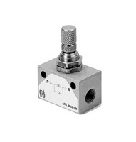 AIGNEP FLOW CONTROL&lt;BR&gt;3/8&quot; NPT INLINE W/KNOB ADJ