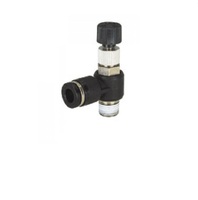 PISCO PLASTIC FLOW CONTROL&lt;BR&gt;12MM TUBE X 3/8&quot; BSPT MALE, KNOB ADJ