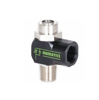 0FCRG NUMATICS/AVENTICS FLOW CONTROL<BR>10/32" UNF MALE/FEMALE METER OUT, SCREW ADJ