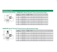 INWB1391C-532-020 NUMATICS/AVENTICS NP BRASS FLOW CONTROL<BR>5/32" TUBE X 1/8" UNIV MALE METER OUT, SCREW ADJ