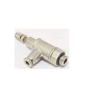 INB136C-108-036 NUMATICS/AVENTICS NP BRASS FLOW CONTROL<BR>1/8" TUBE X 10/32" UNF MALE METER OUT, KNOB ADJ