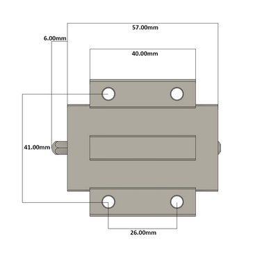LSD15BK-F1N-H-B-M4 AIRTAC LOW PROFILE RAIL BEARING<br>LSD 15MM SERIES, HIGH ACCURACY WITH LIGHT PRELOAD (B), TOP MOUNTING FLANGE - NORMAL BODY