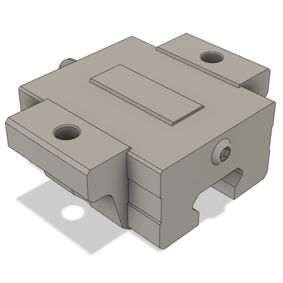 AIRTAC LOW PROFILE RAIL BEARING<br>LSD 15MM SERIES, HIGH ACCURACY WITH LIGHT PRELOAD (B), BOTTOM MOUNTING FLANGE - SHORT BODY