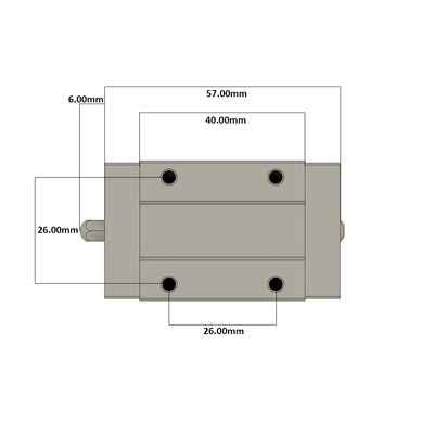 LSD15BK-HN-H-D-M4 AIRTAC LOW PROFILE RAIL BEARING<br>LSD 15MM SERIES, HIGH ACCURACY WITH NO PRELOAD (D) STANDARD, SQUARE MOUNT - NORMAL BODY