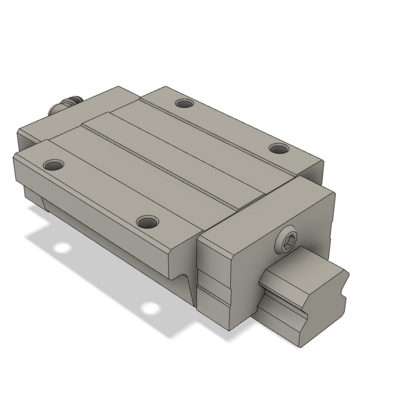 AIRTAC PROFILE RAIL ASSEMBLY<br>LSH 25MM STD TOP MOUNTING FLANGE L = 1000MM